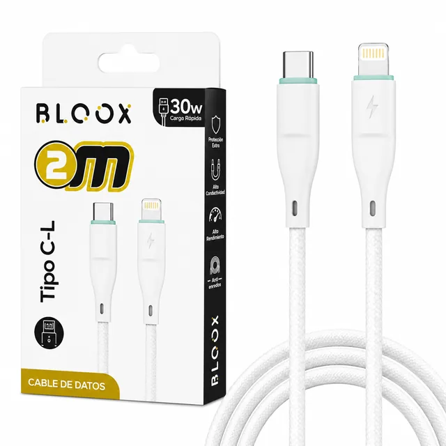 Cable BLOOX Tipo C a Lightning 2m