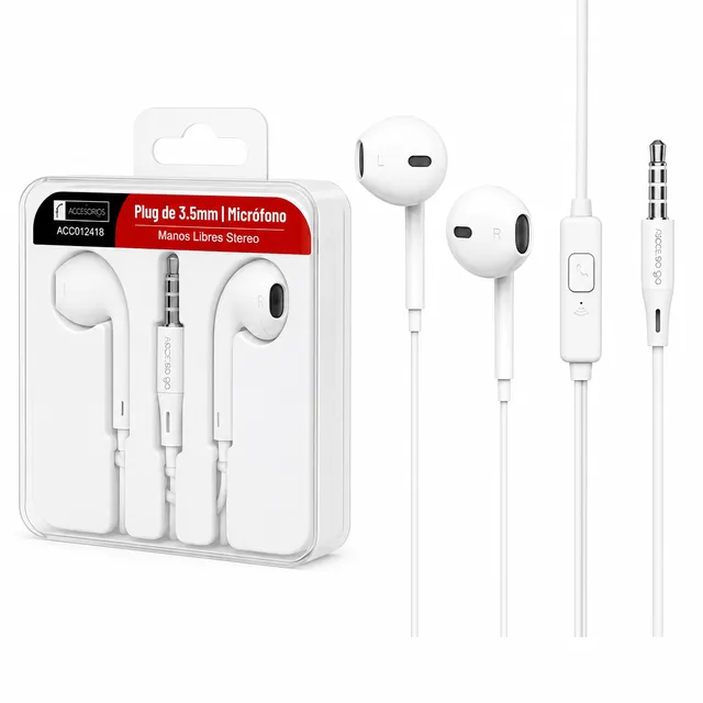 Auricular ROCA TO GO Plug 3.5mm Blanco